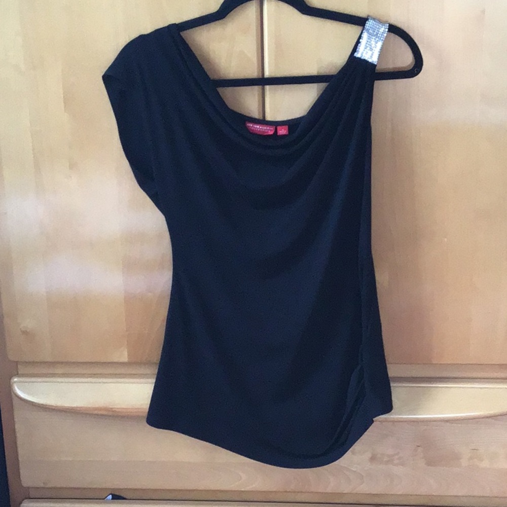 Sequined one shoulder blouse